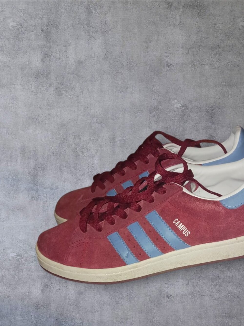Adidas Campus Suede Sneakers Burgundy & Blue Men's US 9